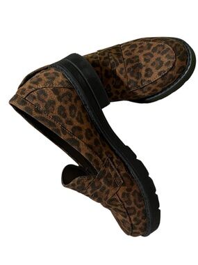 jf j.ferrar Women's Leopard Print Loafers - Brown